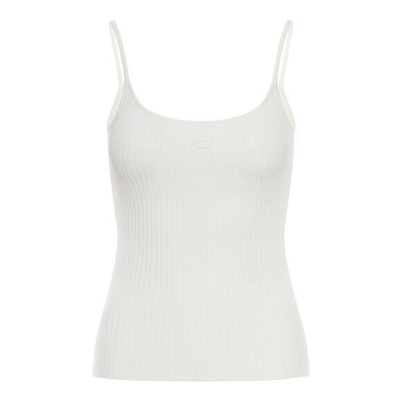 Courreges Women Reedition Rib Knit Tank Top